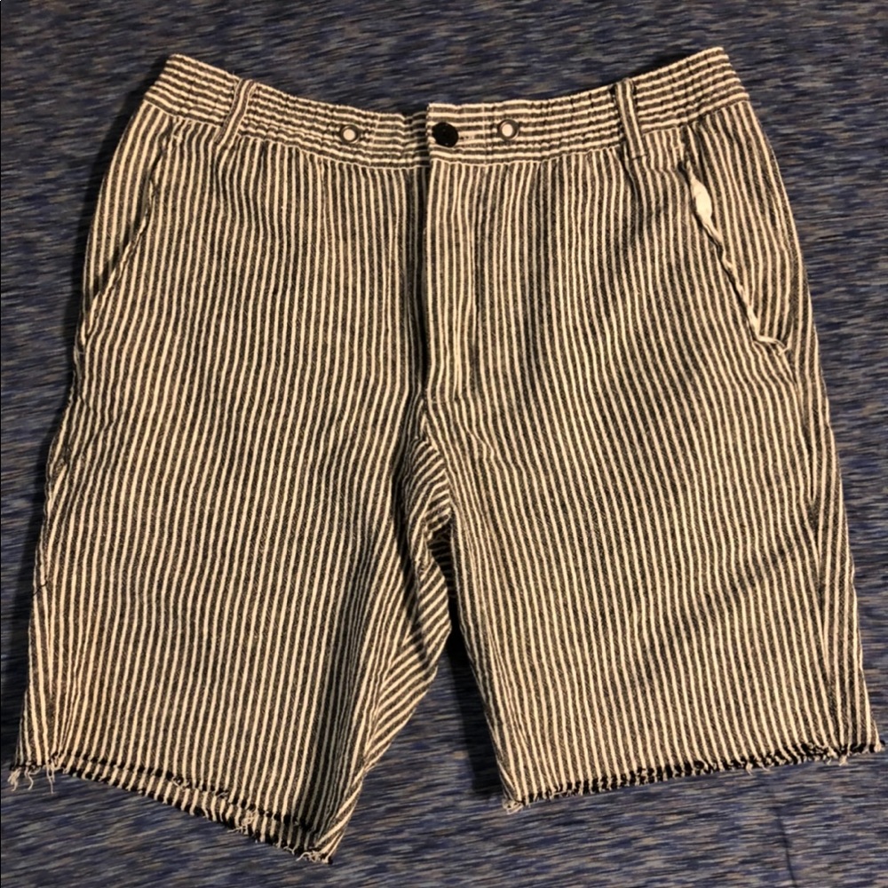 Navy white stripped shorts